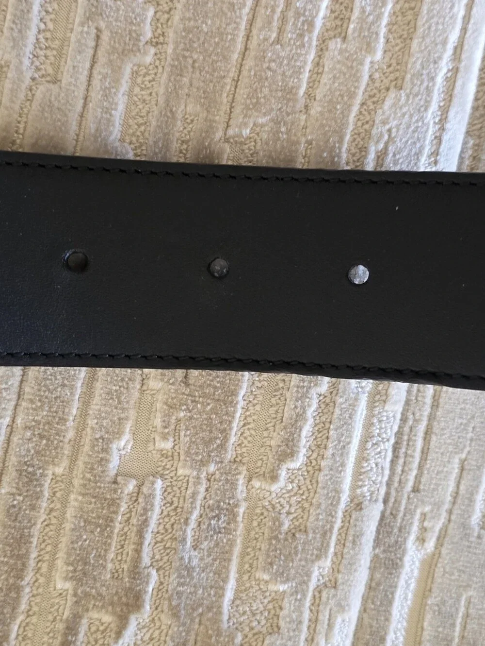 Gucci Silver Double G Buckle Men's Belt - Gray Monogram